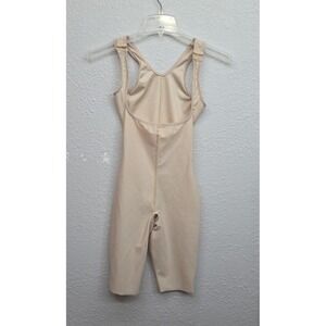 Isavela Comprexxwear Small Beige Mid Thigh Compression Bodysuit Shapewear No Zip